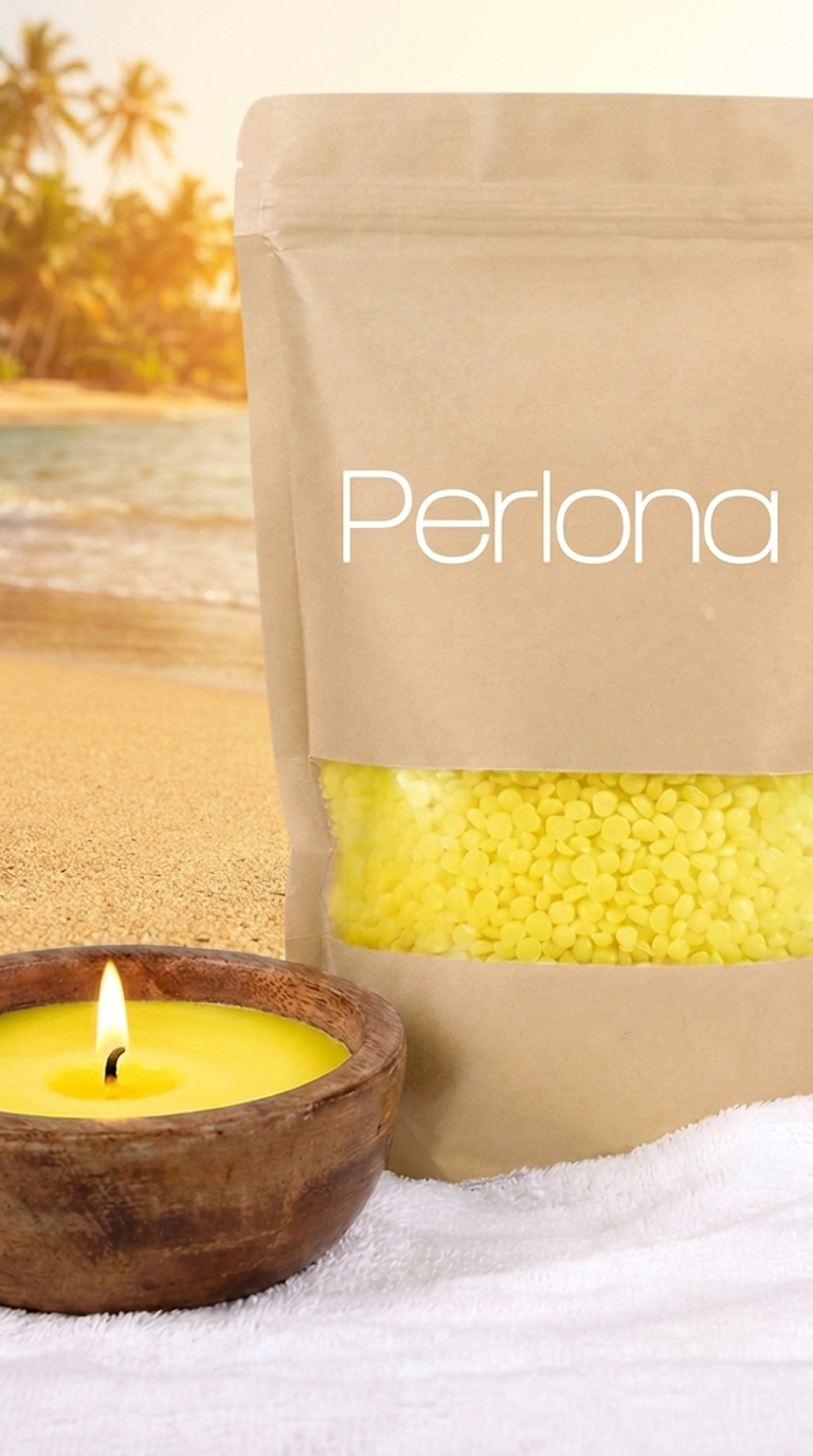 Perlona perlas de vela color Amarillo eléctrico — agosto, verano dorado
