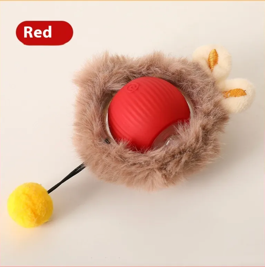FuzzChase Self-Rolling Plush Ball