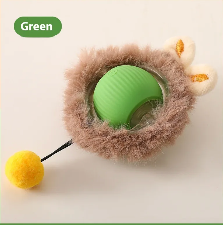 FuzzChase Self-Rolling Plush Ball