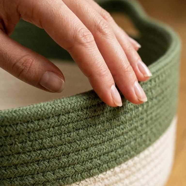 Close-up of the WildNest natural rope weave